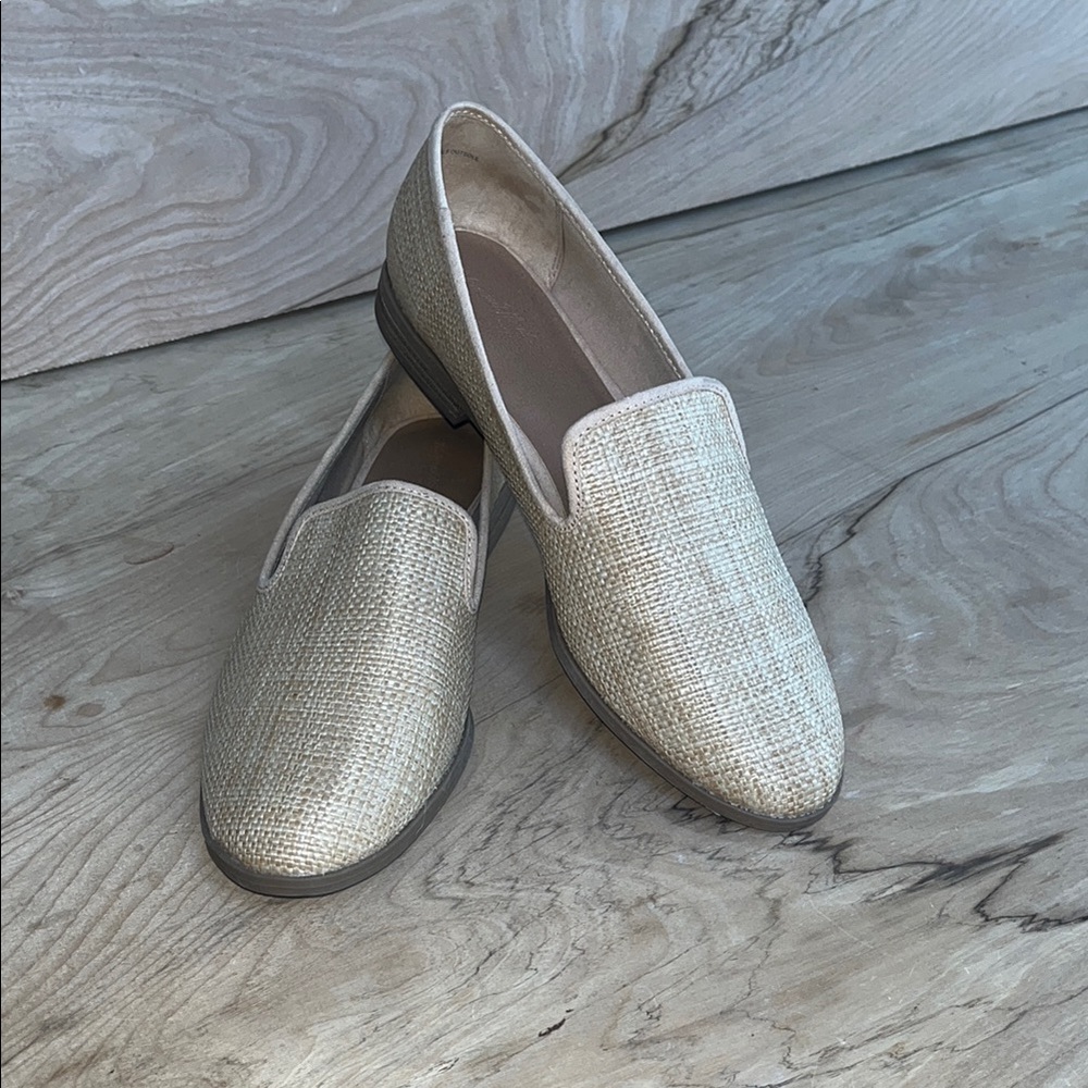 Textured Slip-On Loafers with Flat Sole